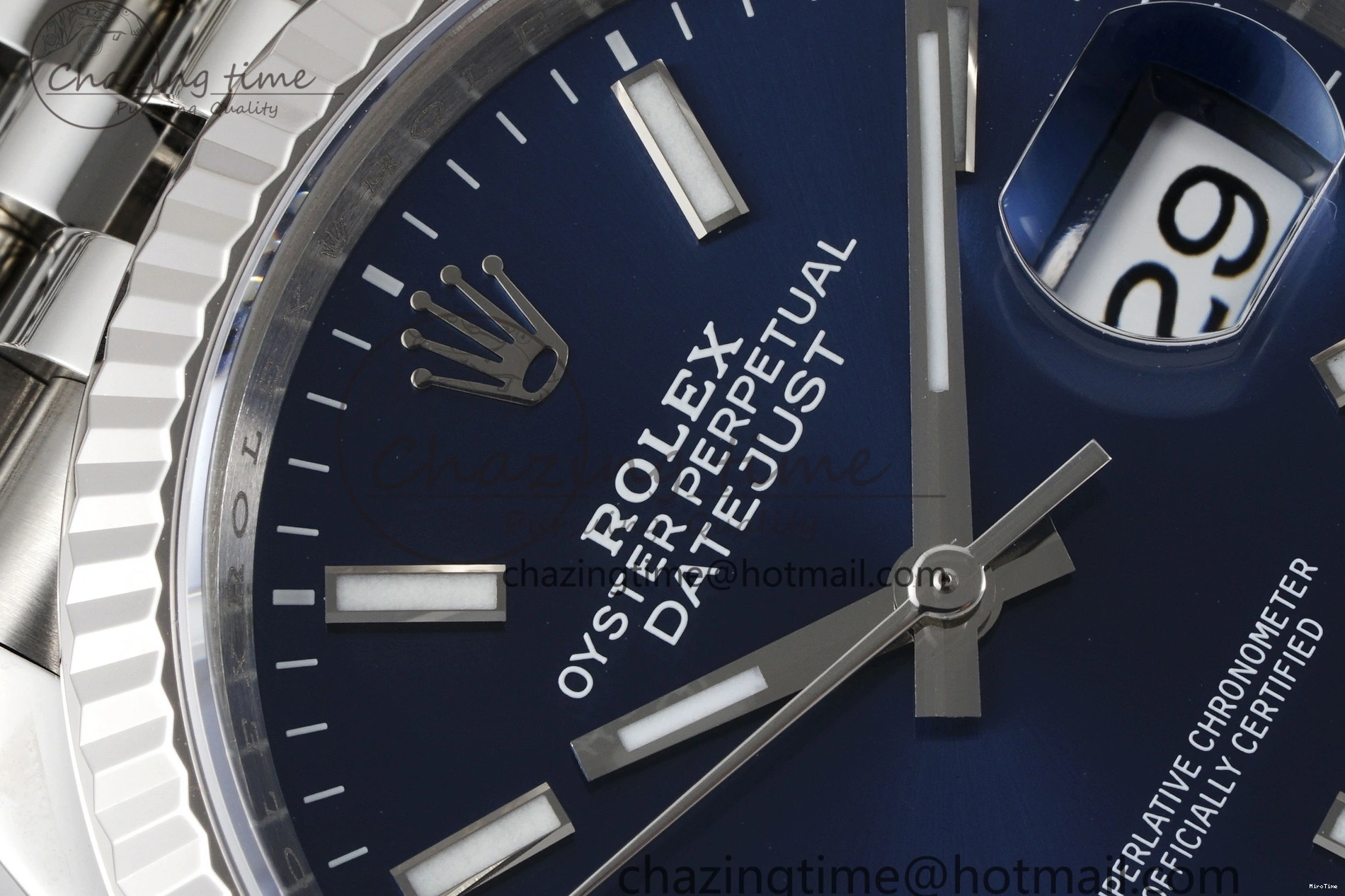 MiroTime 0512 BestValue DateJust 36 SS 116234 VSF 1:1 Best Edition 904L Steel Blue Stick Dial on Jubilee Bracelet VS 2091